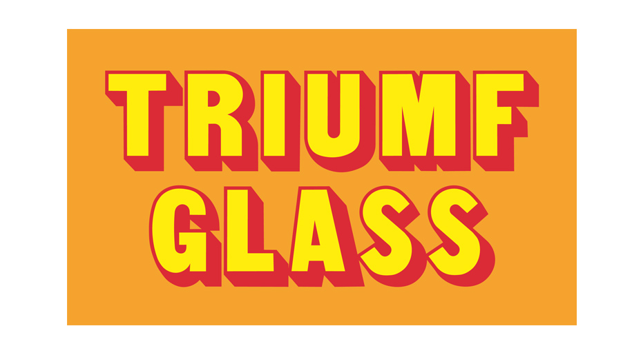 Triumf Glass sunsetfärgade logotyp