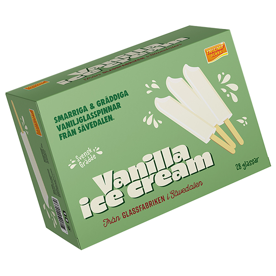 Triumf Glass Vanilla Ice Cream 28 glasspinnar